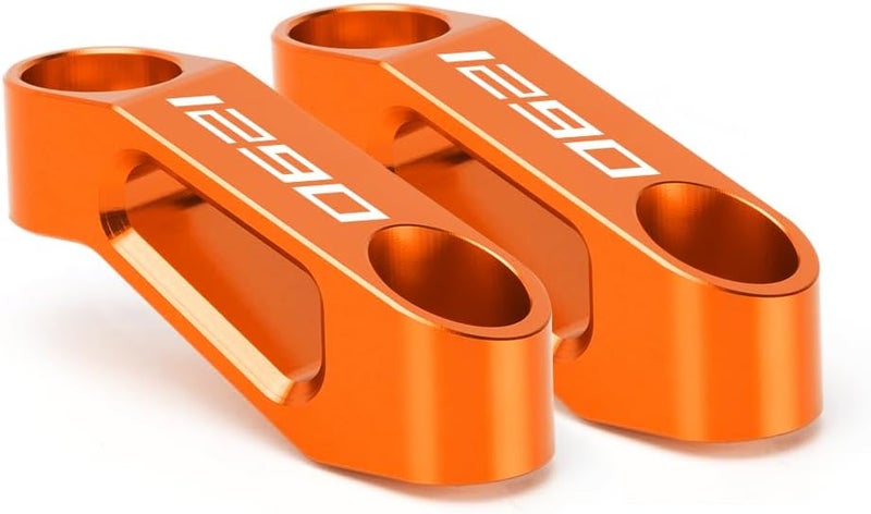Modeer Compatible with 1290 Adventure 1290 Super Adventure S/R/T 1290 Super Duke R/RR/GT Any year Motorcycle Rearview Mirror Risers Extenders 1290 Accessories (orange) - Image 3